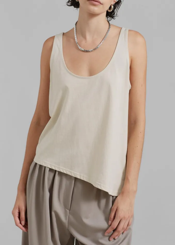 The Frankie Shop Penelope Tank Top 8211 Beige Shop Tops