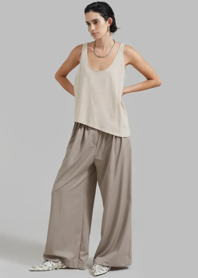 The Frankie Shop Penelope Tank Top 8211 Beige Shop Tops