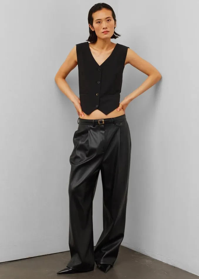 The Frankie Shop Pernille Faux Leather Pants 8211 Black Shop Clothing