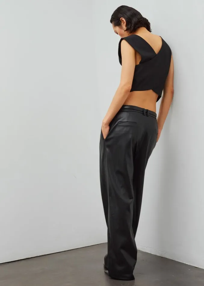The Frankie Shop Pernille Faux Leather Pants 8211 Black Shop Clothing