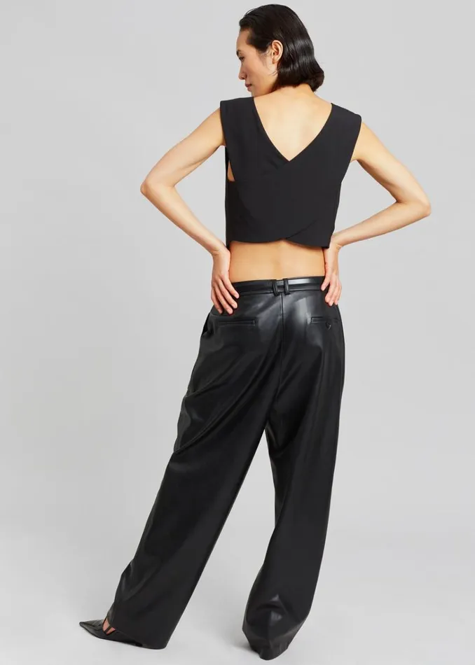 The Frankie Shop Pernille Faux Leather Pants 8211 Black Shop Clothing