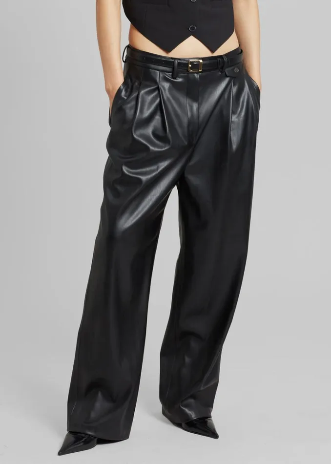 The Frankie Shop Pernille Faux Leather Pants 8211 Black Shop Clothing