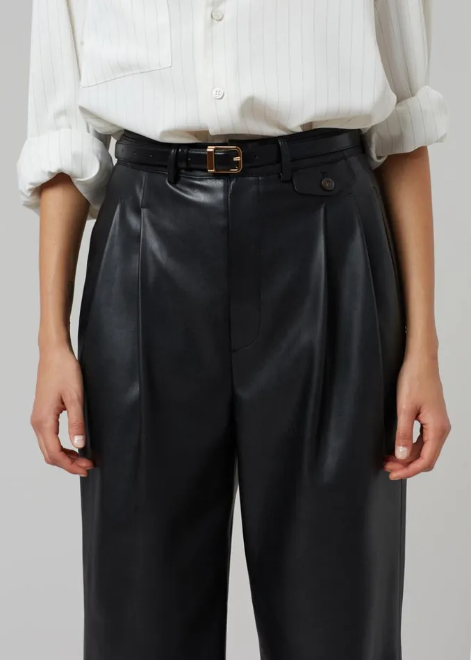 The Frankie Shop Pernille Faux Leather Pants 8211 Black Shop Clothing