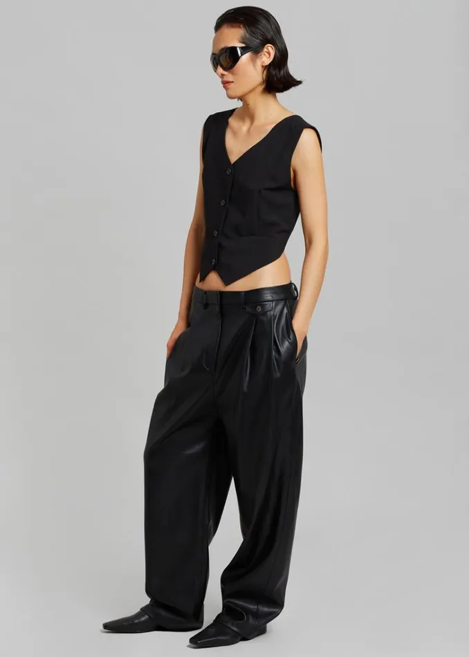 The Frankie Shop Pernille Faux Leather Pants 8211 Black Shop Clothing