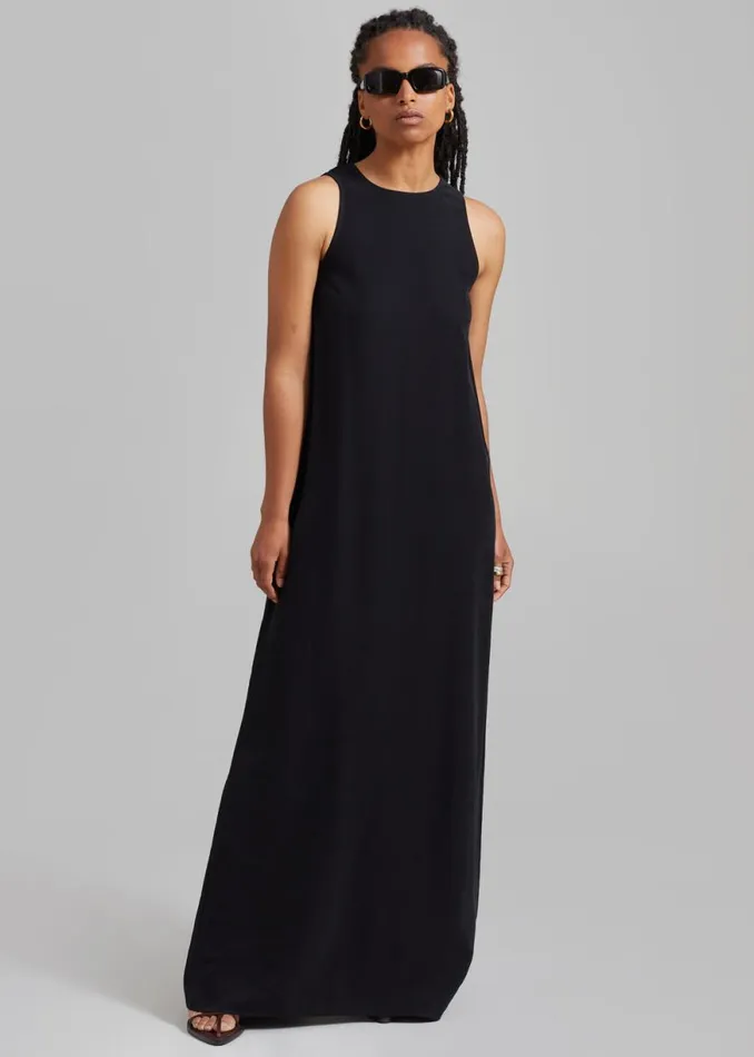 The Frankie Shop Phoebe Sleeveless Maxi Dress 8211 Black Shop Dresses