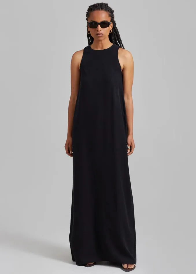 The Frankie Shop Phoebe Sleeveless Maxi Dress 8211 Black Shop Dresses