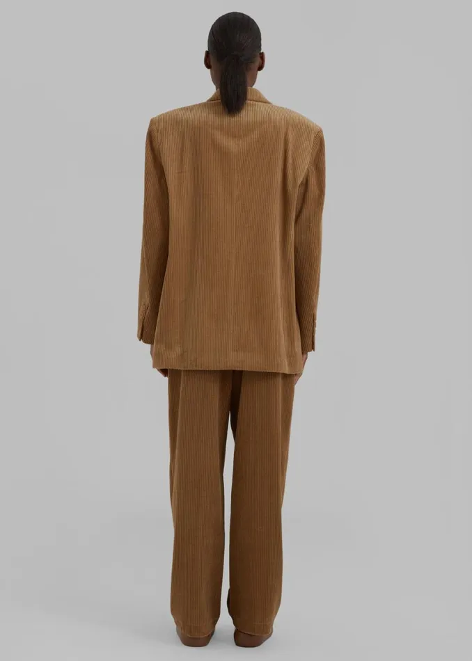 The Frankie Shop Siham Corduroy Pants 8211 Camel Shop Bottoms