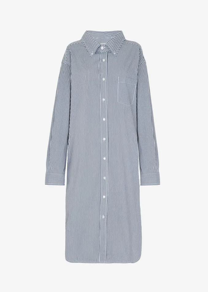 The Frankie Shop Talia Shirt Dress 8211 BlackWhite Stripe Shop Dresses