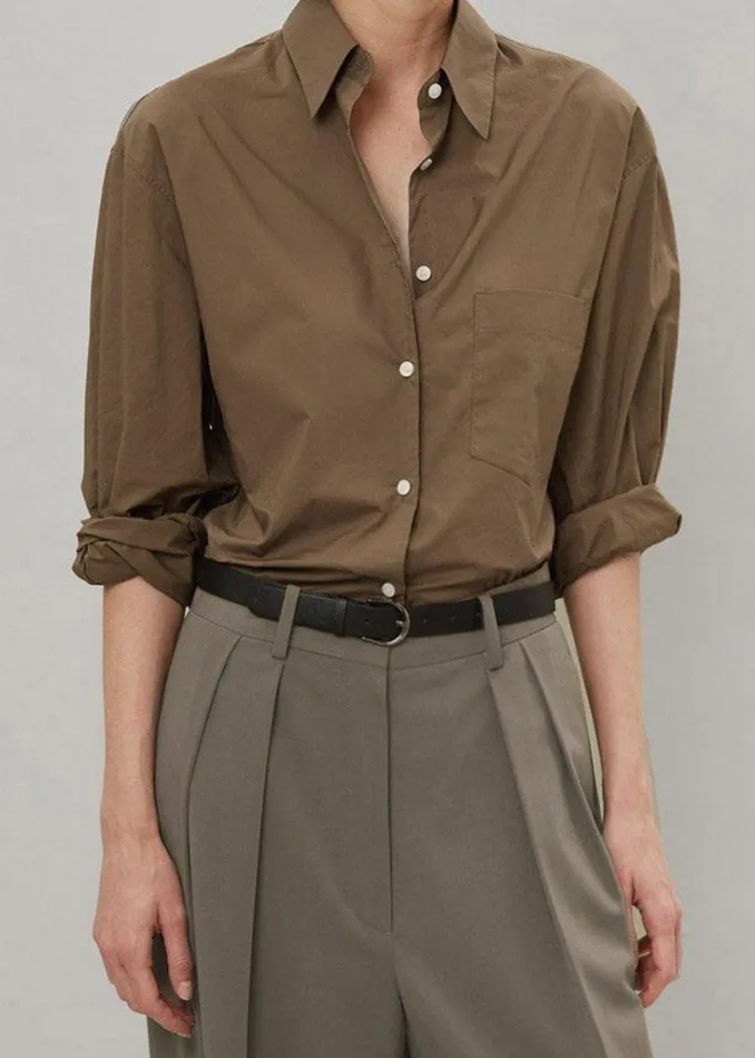 The Frankie Shop Tansy Pleated Trousers 8211 Olive Shop Bottoms