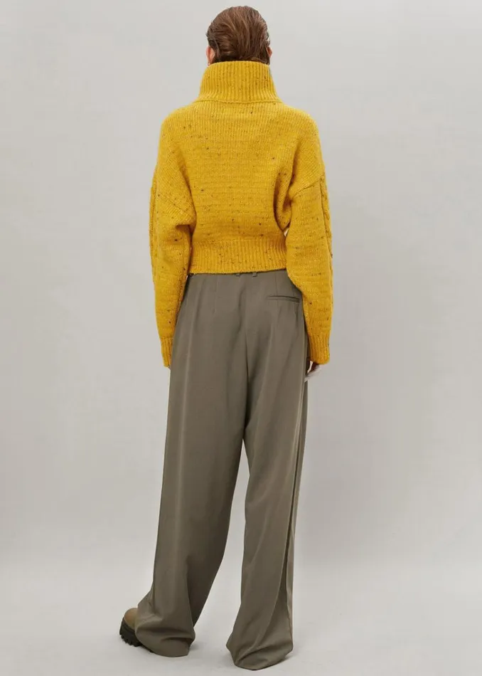 The Frankie Shop Tansy Pleated Trousers 8211 Olive Shop Bottoms