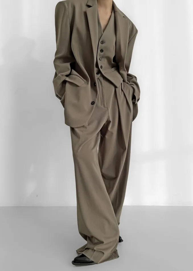 The Frankie Shop Tansy Pleated Trousers 8211 Olive Shop Bottoms