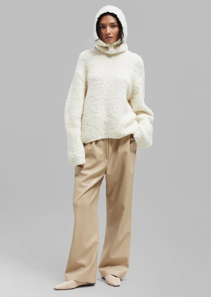The Frankie Shop Thyra Boucle Balaclava 8211 Cream Shop Accessories