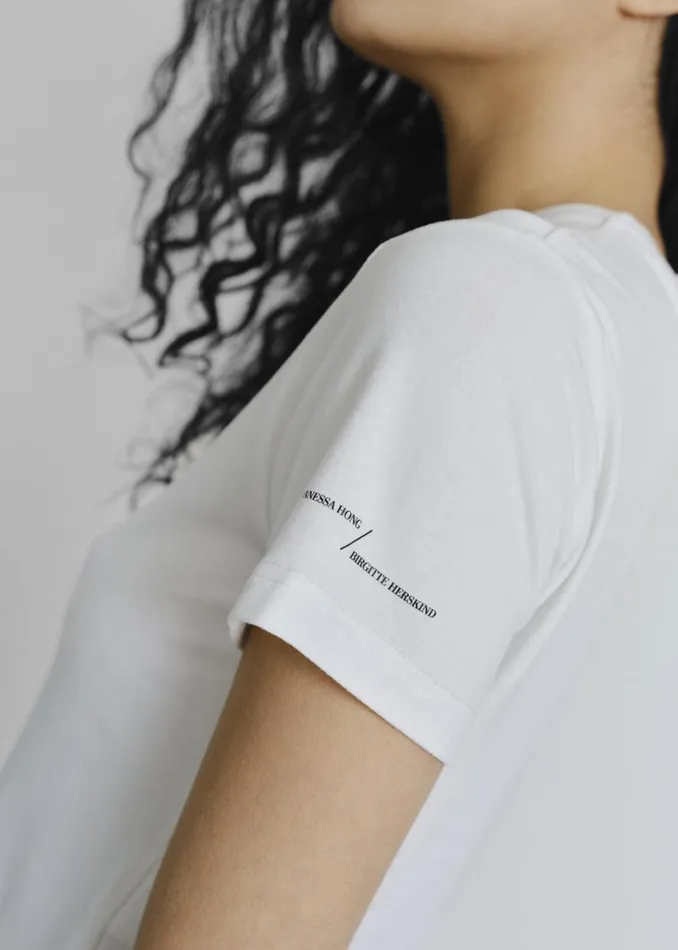 The Frankie Shop Vanessa Hong X Birgitte Herskind Hazzel Baby Tee 8211 White CBD Shop Tops
