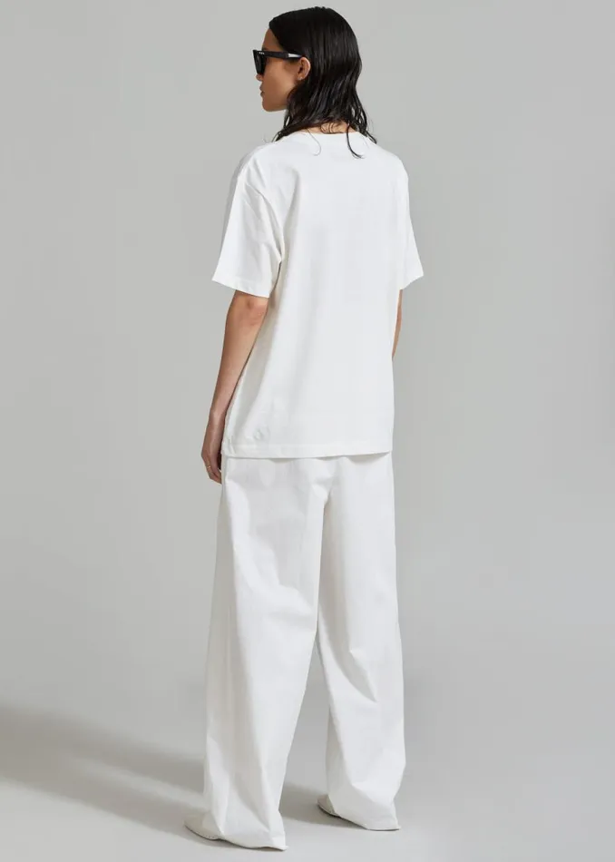 The Frankie Shop X Thomas Llu Slope TShirt 8211 Off WhiteBlack Shop Tops