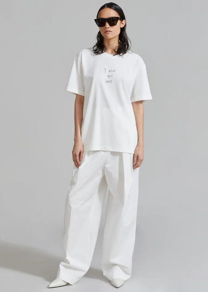 The Frankie Shop X Thomas Llu Slope TShirt 8211 Off WhiteBlack Shop Tops