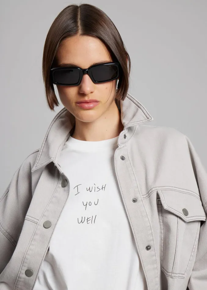 The Frankie Shop X Thomas Llu Slope TShirt 8211 Off WhiteBlack Shop Tops
