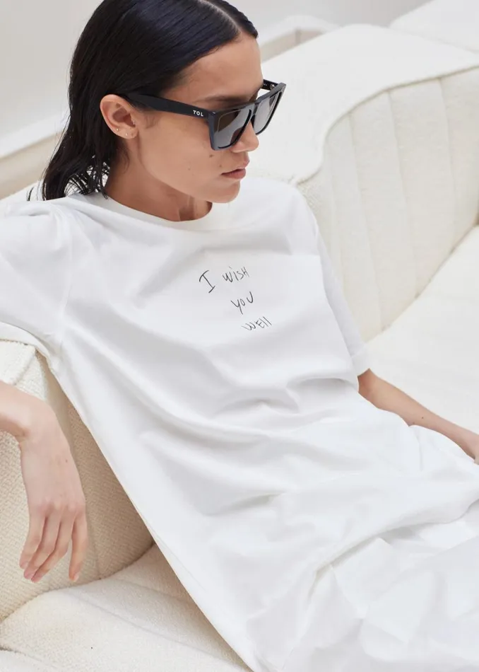 The Frankie Shop X Thomas Llu Slope TShirt 8211 Off WhiteBlack Shop Tops