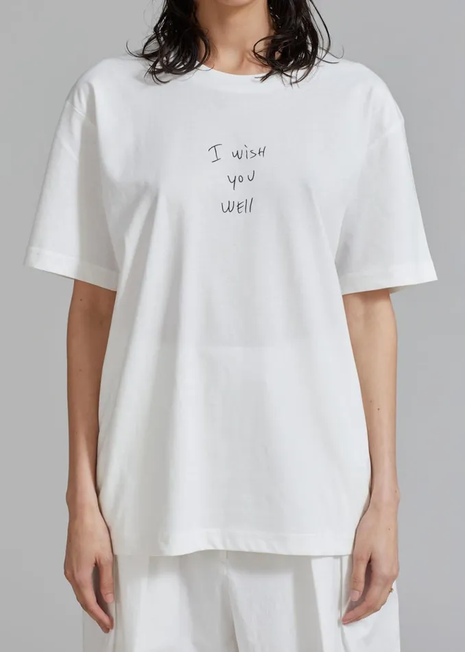 The Frankie Shop X Thomas Llu Slope TShirt 8211 Off WhiteBlack Shop Tops