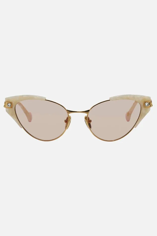 THE SUITE LIFE SUNGLASSES IVORY MARBLE Ivory Marble WomensMens Camilla Sunglasses