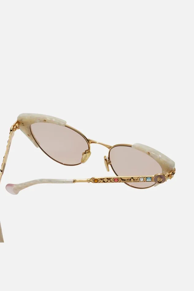 THE SUITE LIFE SUNGLASSES IVORY MARBLE Ivory Marble WomensMens Camilla Sunglasses