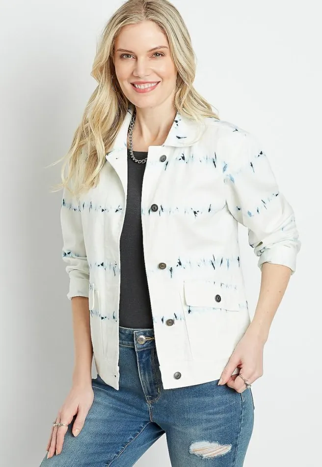 Tie Dye Cropped Jacket Women Maurices Tops