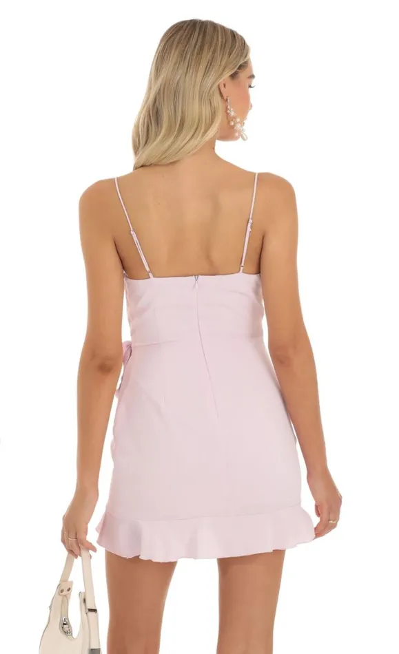 Tie Mini Dress Pink Women LUCY IN THE SKY Mini Dresses Tie Mini Dress Pink Women LUCY IN THE SKY Mini Dresses