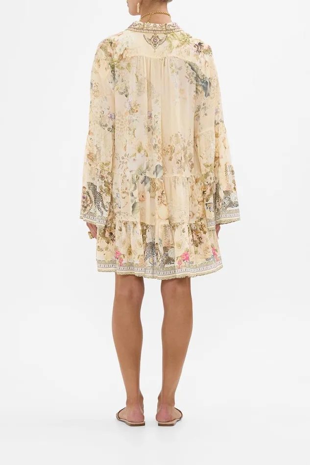 TIERED DRESS WITH COLLAR ADORNED IN ANTIQUITY Adorned In Antiquity Womens Camilla Dresses