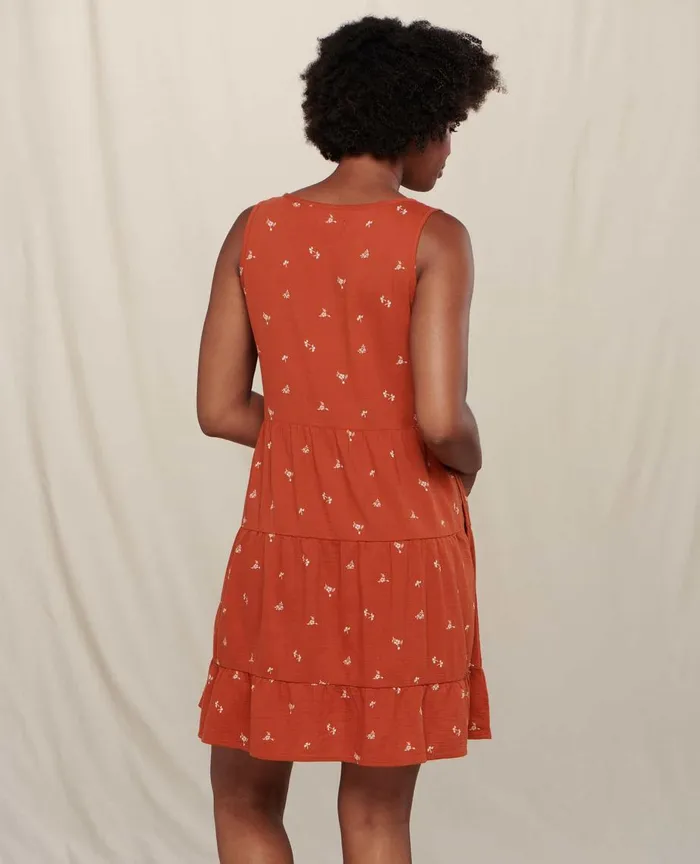 ToadandCo Dresses Manzana Tiered Sleeveless Dress Rust Ditsy Print 8211 Women039s ToadandCo Dresses Manzana Tiered Sleeveless Dress Rust Ditsy Print 8211 Women039s