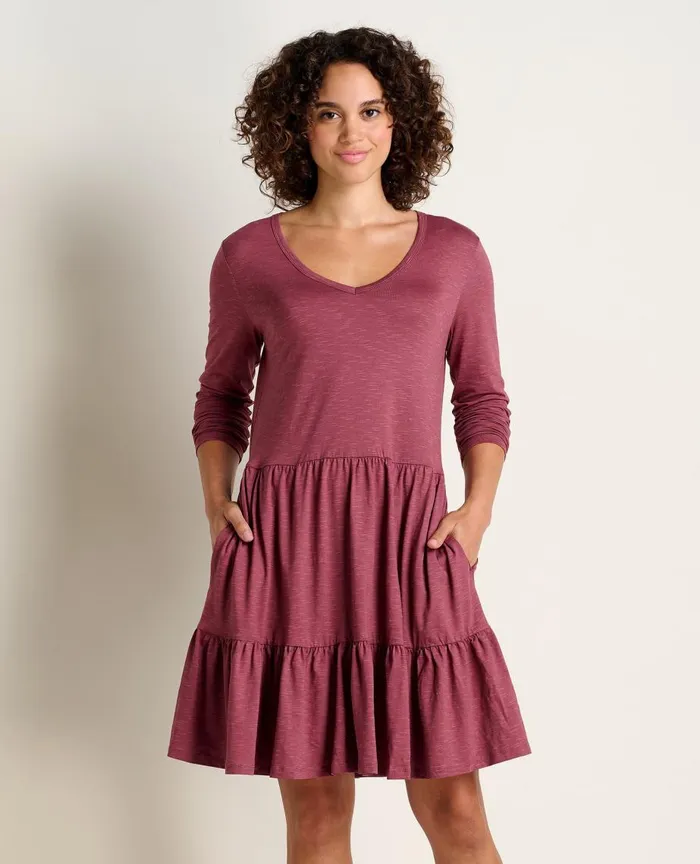 ToadandCo Dresses Marley Tiered Long Sleeve Dress Wild Ginger 8211 Women039s