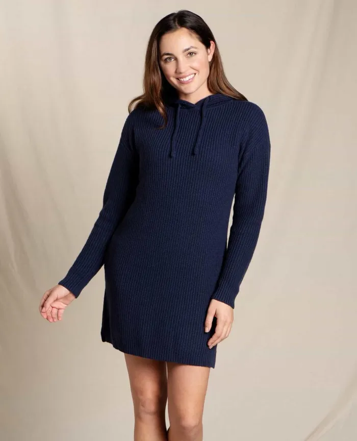 ToadandCo Dresses Whidbey Hooded Sweater Dress True Navy 8211 Women039s