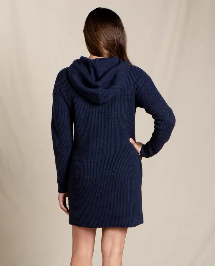 ToadandCo Dresses Whidbey Hooded Sweater Dress True Navy 8211 Women039s