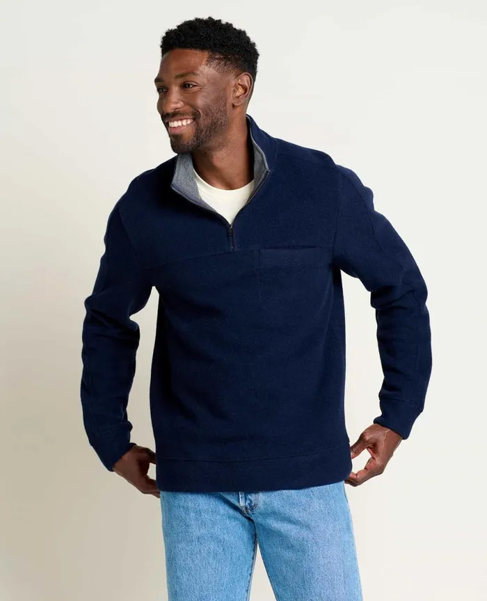 ToadandCo Jackets and Layers Kennicott Quarter Zip Sweater True Navy 8211 Men039s