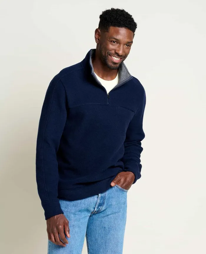 ToadandCo Jackets and Layers Kennicott Quarter Zip Sweater True Navy 8211 Men039s