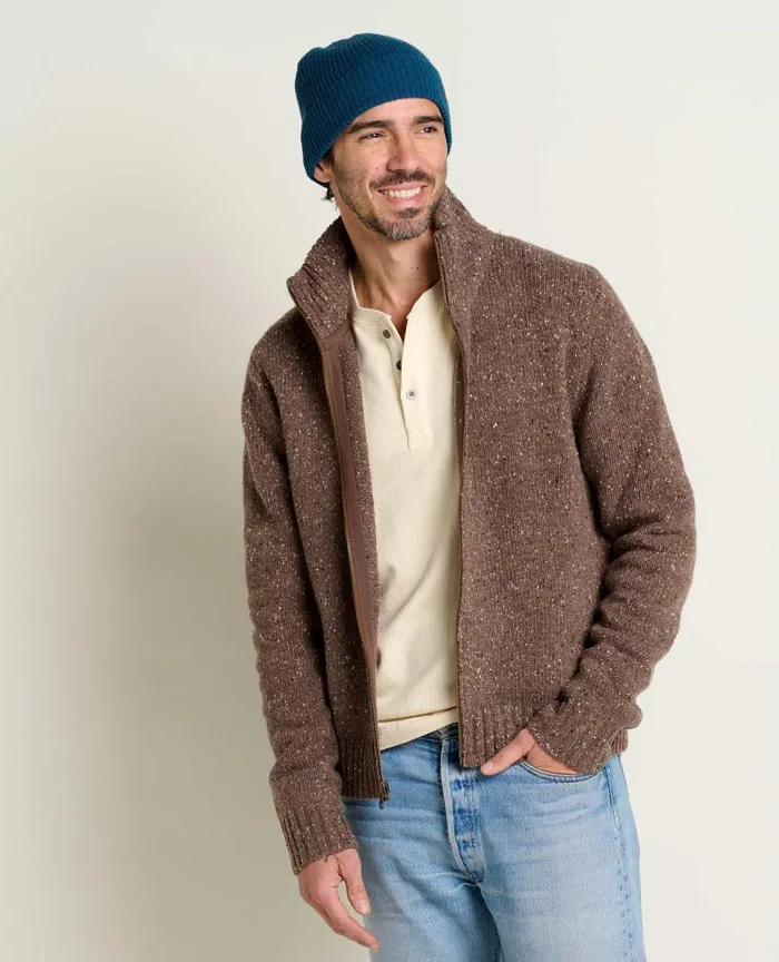 ToadandCo Jackets and Layers Men039s Wilde Zip Sweater Brown Sugar 8211 Men039s