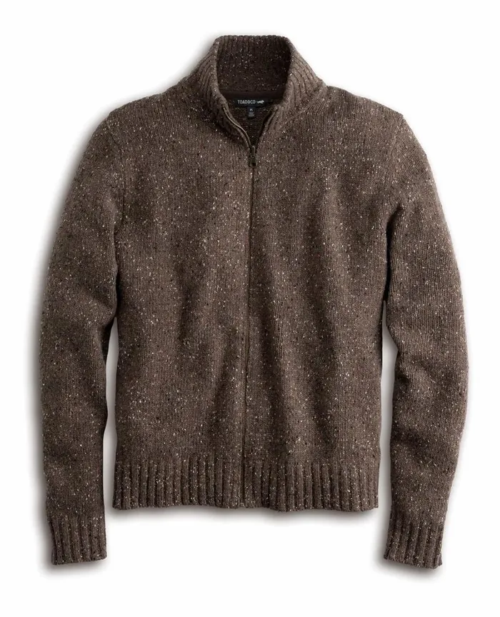 ToadandCo Jackets and Layers Men039s Wilde Zip Sweater Brown Sugar 8211 Men039s