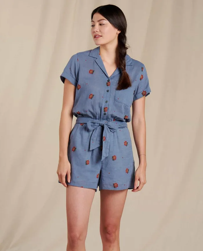 ToadandCo Jumpsuits and Overalls Women039s Camp Cove Romper North Shore Polka Print 8211 Women039s
