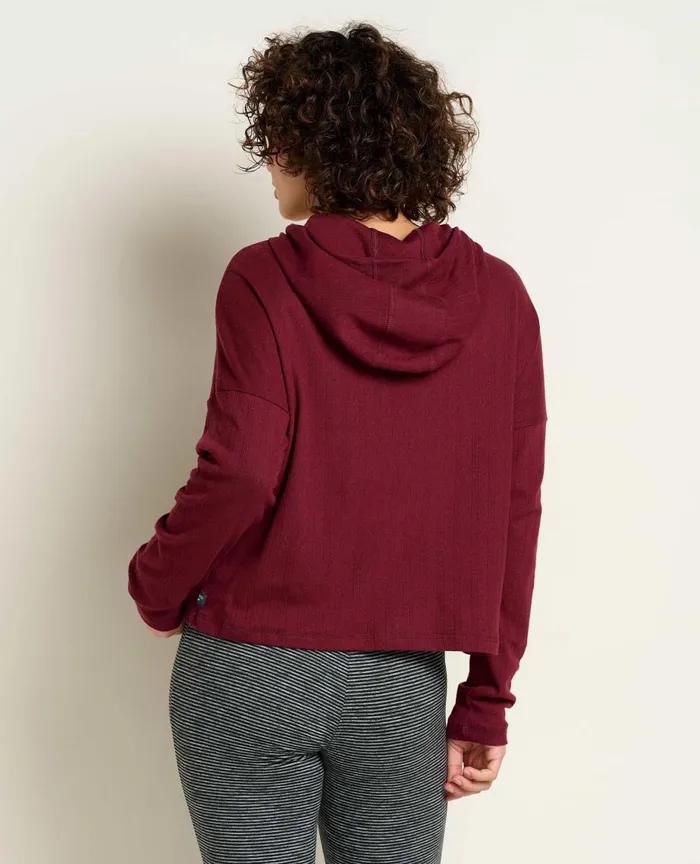 ToadandCo Loungewear and Sleep Foothill Pointelle Hoodie Port 8211 Women039s