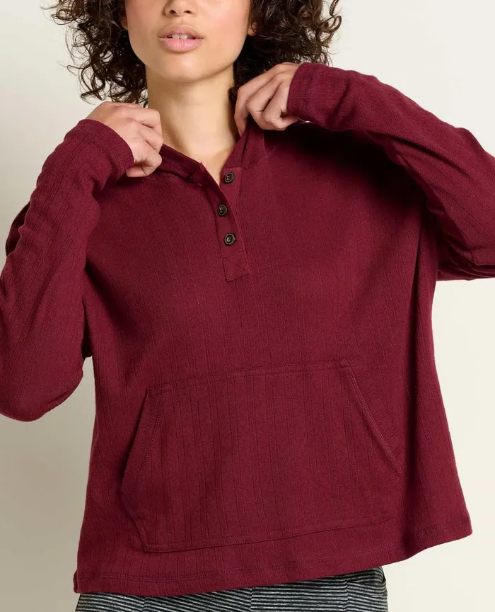 ToadandCo Loungewear and Sleep Foothill Pointelle Hoodie Port 8211 Women039s