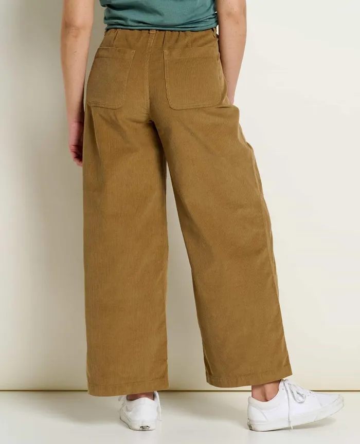 ToadandCo Pants Scouter Cord Pleated Pull On Pant Honey Brown 8211 Women039s