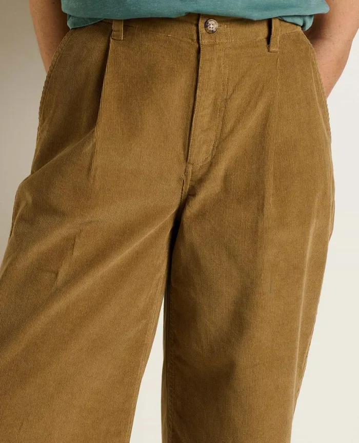 ToadandCo Pants Scouter Cord Pleated Pull On Pant Honey Brown 8211 Women039s