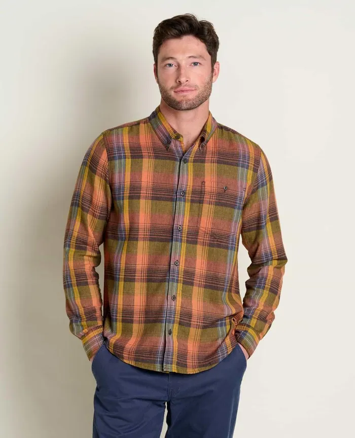 ToadandCo Shirts Airsmyth Long Sleeve Shirt Papaya 8211 Men039s