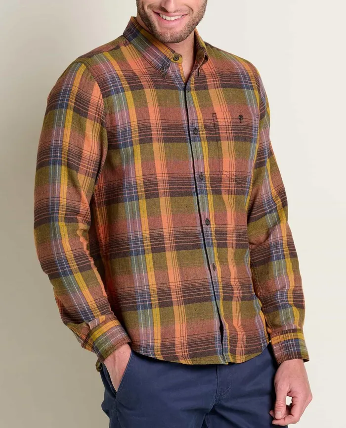 ToadandCo Shirts Airsmyth Long Sleeve Shirt Papaya 8211 Men039s