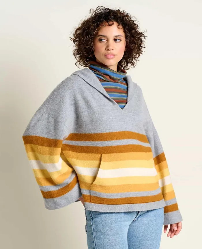 ToadandCo Sweaters Heartfelt Poncho Acorn Stripe 8211 Women039s