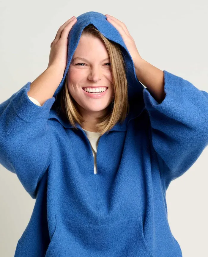 ToadandCo Sweaters Heartfelt Poncho Cornflower 8211 Women039s
