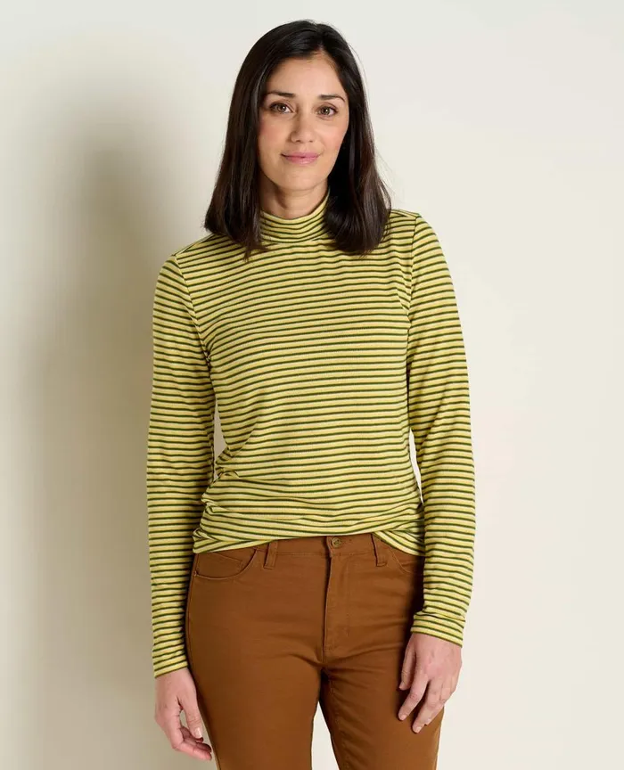 ToadandCo Tops and TShirts Piru Mockneck Long Sleeve Tee Pike Trio Stripe 8211 Women039s