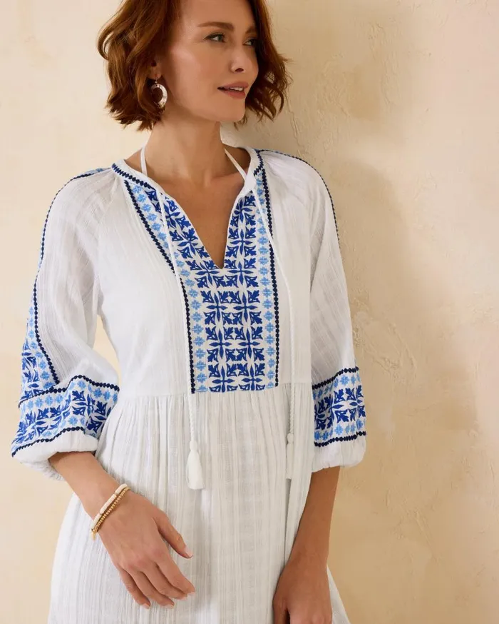 Tommy Bahama Dresses Mykonos Gauze Midi Coverup Dress White 8211 Women