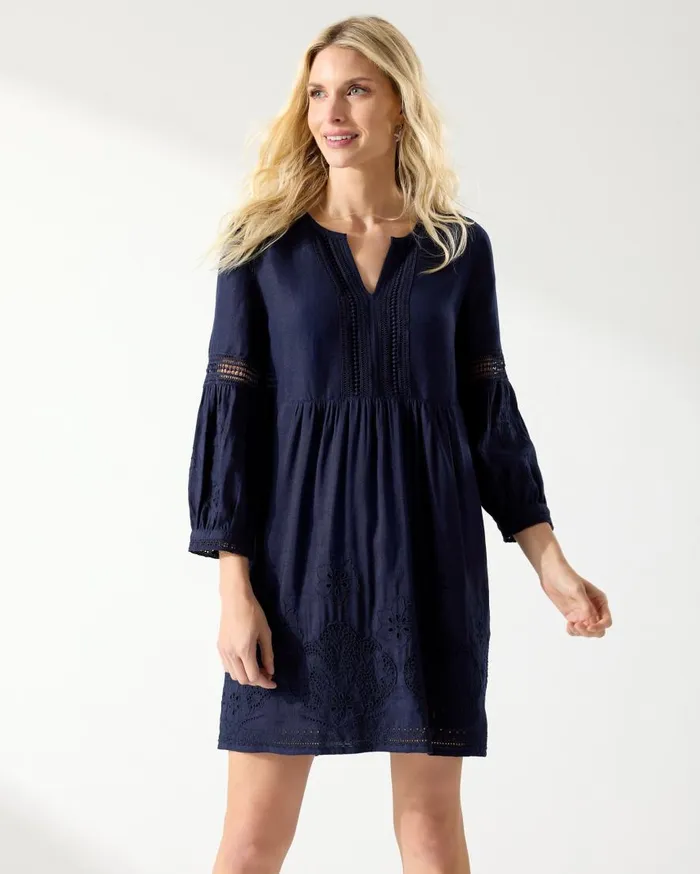 Tommy Bahama Dresses St Lucia LinenBlend Coverup Dress Mare Navy 8211 Women Tommy Bahama Dresses St Lucia LinenBlend Coverup Dress Mare Navy 8211 Women