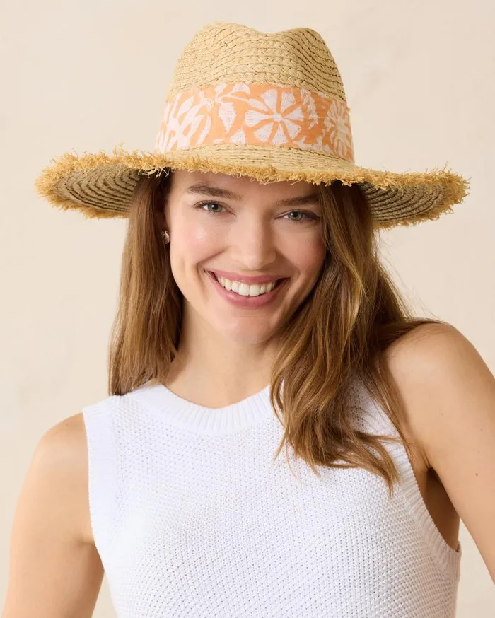 Tommy Bahama Hats and Caps Seaside Continental Raffia Hat Naturalcoral 8211 Women Tommy Bahama Hats and Caps Seaside Continental Raffia Hat Naturalcoral 8211 Women