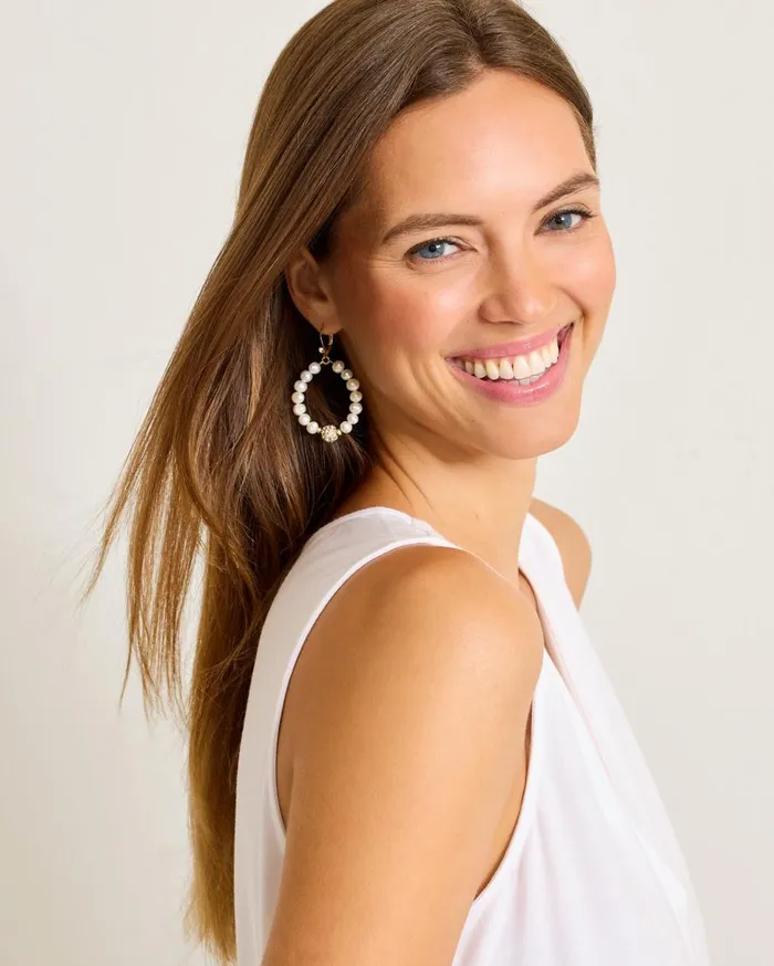 Tommy Bahama Jewelry Madeira Pearl Statement Drop Hoop Earrings Gold 8211 Women Tommy Bahama Jewelry Madeira Pearl Statement Drop Hoop Earrings Gold 8211 Women