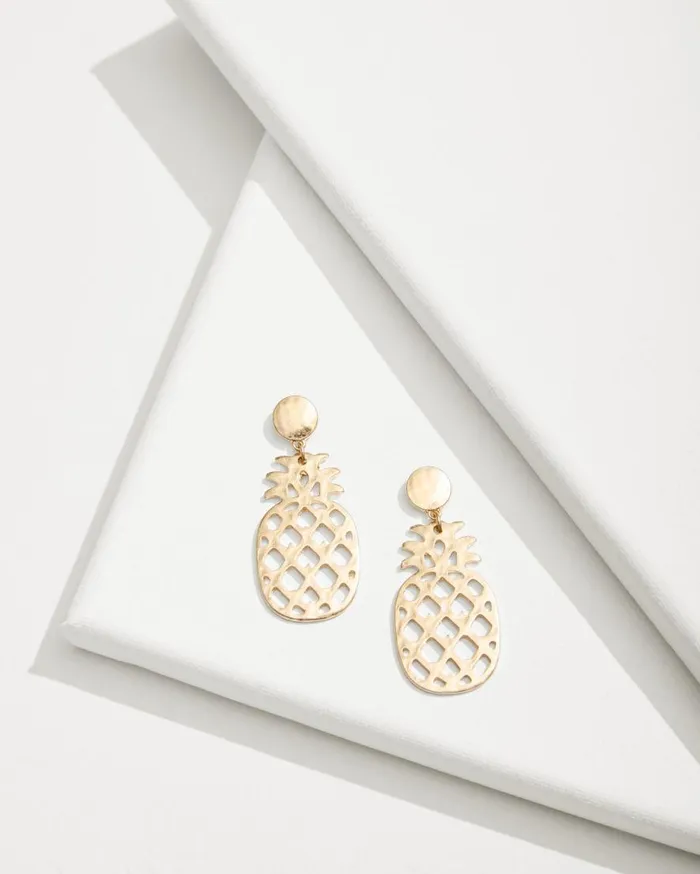 Tommy Bahama Jewelry Tropical Blooms Pineapple Mother Of Pearl Statement Earrings Gold 8211 Women